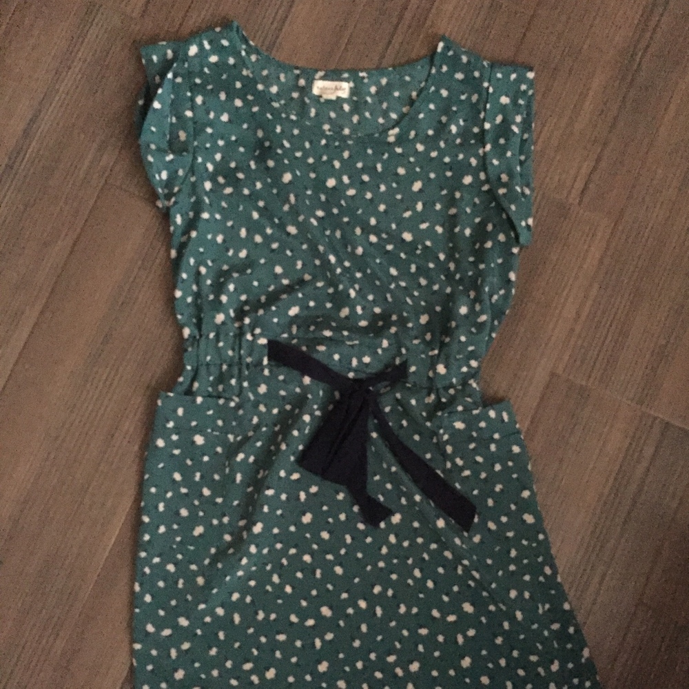 Green floral dress